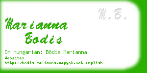 marianna bodis business card